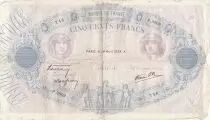 Frankreich 500 Francs Blue and Pink modified - 14-04-1938 - Serial P.2809