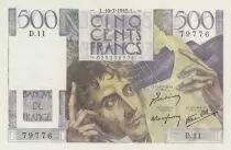 Frankreich 500 Francs Chateaubriand 19-07-1945- Serial E.22 - VG to F