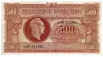 Frankreich 500 Francs Marianne - 1945 Letter M - Serial 19 M - VF