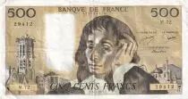 Frankreich 500 Francs Pascal - 03-02-1977 - Serial M.72 - VF