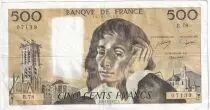 Frankreich 500 Francs Pascal - 03-11-1977 - Serial B.78 - VF - P.156d