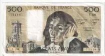 Frankreich 500 Francs Pascal - 04-06-1981 - Serial T.139- VF - P156e