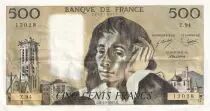 Frankreich 500 Francs Pascal - 05-10-1978  Serial Z.94 - XF +