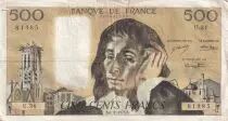 Frankreich 500 Francs Pascal - 06-12-1973 - Serial U.34