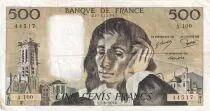 Frankreich 500 Francs Pascal - 07-06-1979  Serial A.100 - AVF