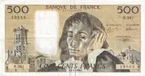 Frankreich 500 Francs Pascal - St Jacques Tower - 02-02-1989 - Serial T.293 - VF