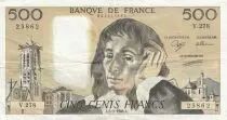 Frankreich 500 Francs Pascal - St Jacques Tower - 05-05-1988 - Serial V.278