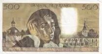 Frankreich 500 Francs Pascal - St Jacques Tower - 06-12-1973 - Serial G.40 - VF+