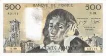 Frankreich 500 Francs Pascal - St Jacques Tower - 07-06-1979 - Serial R.99 - VF+