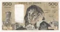 Frankreich 500 Francs Pascal - St Jacques Tower - 08-01-1987 - Serial S.245- VF