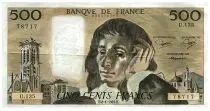 Frankreich 500 Francs Pascal - St Jacques Tower - 08.01.1981 - Serial W.135 - Fay.71.23