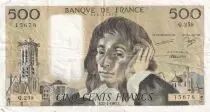 Frankreich 500 Francs Pascal - St Jacques Tower - 22-01-1987 - Serial M.258 - VF