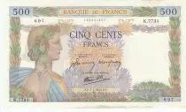 Frankreich 500 Francs Peace - 07-01-1943 - Serial K.7734 2nd