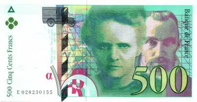 Frankreich 500 Francs Pierre and Marie Curie - 1994 Serial E.28