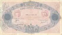 Frankreich 500 Francs Pink and Blue - 11-01-1917 Serial C.442 - G+