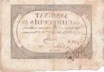Frankreich 500 Livres - 20 Pluviose An II (8.2.1794) - F+ - Sign. Lehu