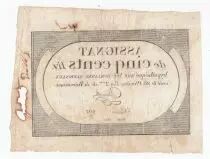 Frankreich 500 Livres 20 Pluviose An II (8.2.1794) - Sign. Adam