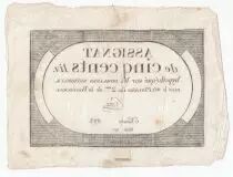 Frankreich 500 Livres 20 Pluviose An II (8.2.1794) - Sign. Preux