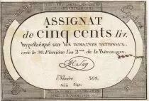 Frankreich 500 Livres 20 Pluviose An II (8.2.1794)