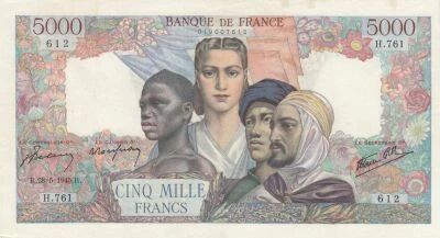 Frankreich 5000 Francs - French Empire - 28-06-1945 - Series H.761