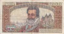 Frankreich 5000 Francs - Henri IV - 03-10-1957 - Serial R.28 - P.135