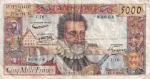 Frankreich 5000 Francs - Henri IV - 06-06-1957 - Serial J.16 - F - P.135