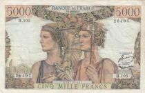 Frankreich 5000 Francs - Land and Sea - 02-10-1952 - Series H.105