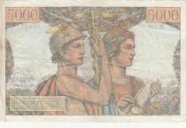 Frankreich 5000 Francs - Land and Sea - 02-10-1952 - Series H.105