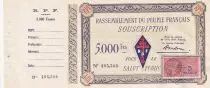 Frankreich 5000 Francs - Rassemblement du Peuple Fran�ais - Bon Salut Public - 1947 - avec souche