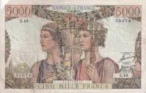 Frankreich 5000 Francs - Sea and Countryside - 01-02-1951 - Serial S.49  P.131