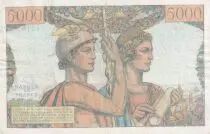 Frankreich 5000 Francs - Sea and Countryside - 02-01-1953 - Serial X.120 - P.131
