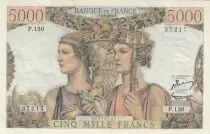 Frankreich 5000 Francs - Sea and Countryside - 02-07-1953 - Serial P.130
