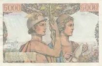 Frankreich 5000 Francs - Sea and Countryside - 02-10-1952 - Serial D.108