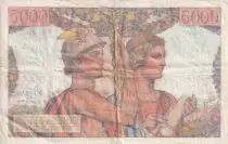Frankreich 5000 Francs - Sea and Countryside - 03-11-1949 - Serial S.36 - VG to F - P.131a