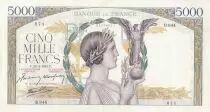 Frankreich 5000 Francs - Victory - 23-04-1942 - Serial B.944