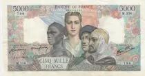 Frankreich 5000 Francs France and colonies - 01-02-1945 Serial M.258 - VF