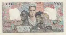 Frankreich 5000 Francs France and colonies - 02-08-1945 Serial L.880 - VF - Fay.47.37