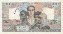Frankreich 5000 Francs France and colonies - 12-11-1942 Serial G.126 - VF