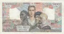 Frankreich 5000 Francs France and colonies - 15-03-1945 Serial M.392 - VF - P.103