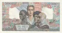 Frankreich 5000 Francs France and colonies - 15-03-1945 Serial X.388 - XF - P.103
