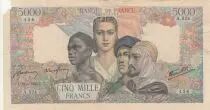 Frankreich 5000 Francs France and colonies - 19-04-1945 - Serial A.524