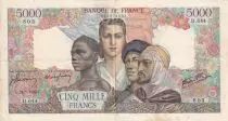 Frankreich 5000 Francs France and colonies - 24-05-1945 Serial D.644