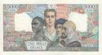 Frankreich 5000 Francs France and colonies - 28-05-1942 Serial O.29 - XF