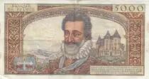 Frankreich 5000 Francs Henri IV - 06-06-1957 Serial L.20 - VF