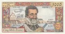 Frankreich 5000 Francs Henri IV - 06-06-1957 Seriel G.12 - XF