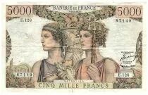 Frankreich 5000 Francs Sea and Countryside - 02-01-1953 - Serial E.128 - F.48.08