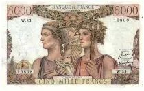 Frankreich 5000 Francs Sea and Countryside - 03-11-1949 - Serial W.25 - F.48.02