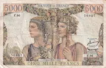 Frankreich 5000 Francs Sea and Countryside - 07-02-1952 - Serial F.96  - F.48.06