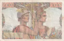 Frankreich 5000 Francs Sea and Countryside - 10-03-1949 - Serial J.13 - F.48.01