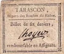 Frankreich 6 Deniers - Bouches du Rh&ocirc;ne - Tarascon - 1792